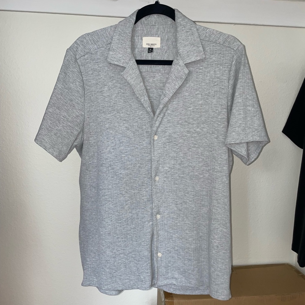 Gray Short Sleeve Men's Shirt